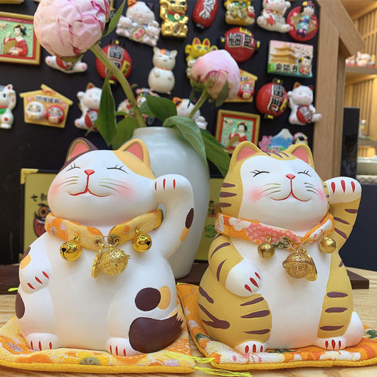 Gato de la Suerte Japonés - Decoración Cerámica Maneki-neko para el Hogar - Image 3