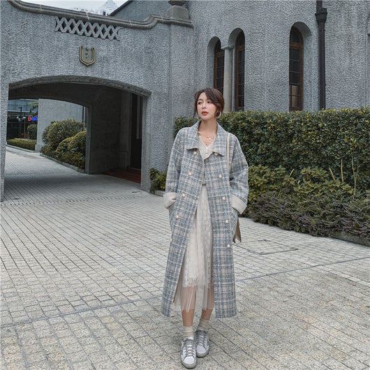 Abrigo Elegante Estilo Hepburn Corte Fino y Sofisticado
