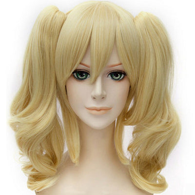Peluca Cosplay Rizada Rubia Estilo Anime Europeo Americano - Image 3