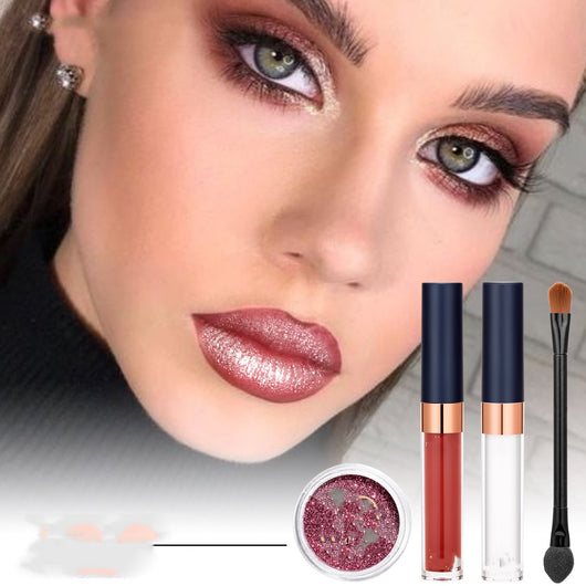 Brillo Labial Glitter Tonos Fríos - Paleta Completa - Image 3