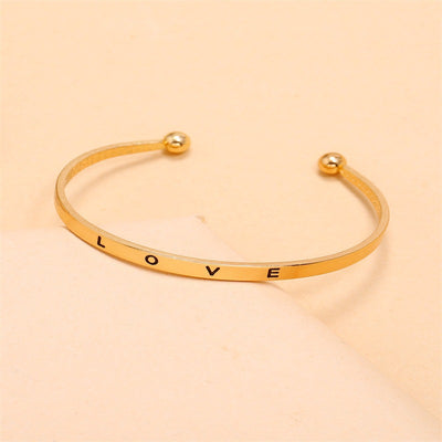 Pulsera Abierta de Aleación Love para Mujer - Image 9