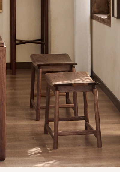 Taburete de Madera Nogal Macizo - Image 17
