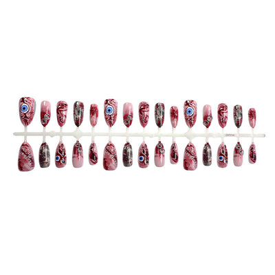 Set de 30 Uñas Postizas 3D Almendra - Efecto Estéreo Halloween - Image 8