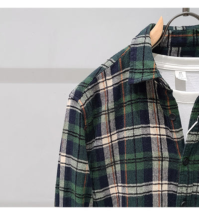 Camisa de Cuadros Verde en Algodón con Manga Larga - Image 11