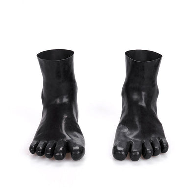 Calcetines de Látex Natural con Dedos Separados Tubo Corto Negro - Image 2