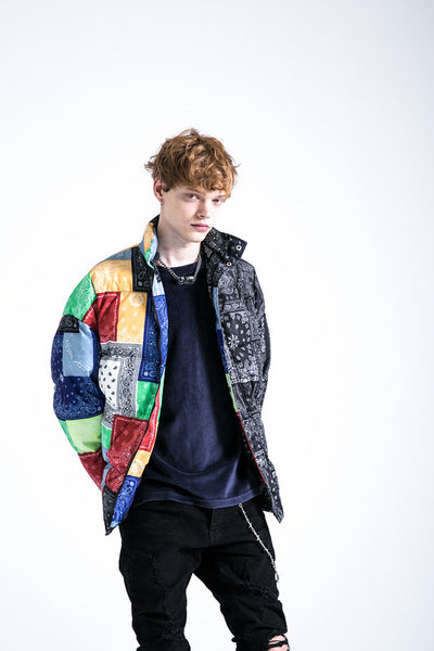 Chaqueta Acolchada Oversize con Bloques de Color - Algodón para Hombre y Mujer - Image 23