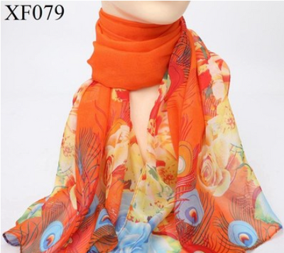 Pañoleta Estampada Primavera Otoño en Chifón Ligero - Image 11
