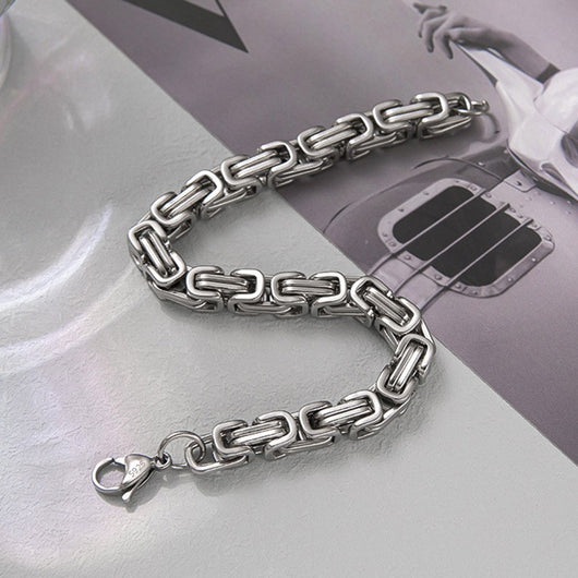 Pulsera de Cadena Dragón Imperial en Acero Inoxidable para Hombre - Resistente al Desvanecimiento