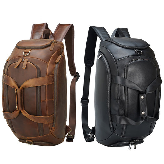 Mochila de Cuero Retro para Hombre - Gran Capacidad para Aventuras al Aire Libre - Image 5