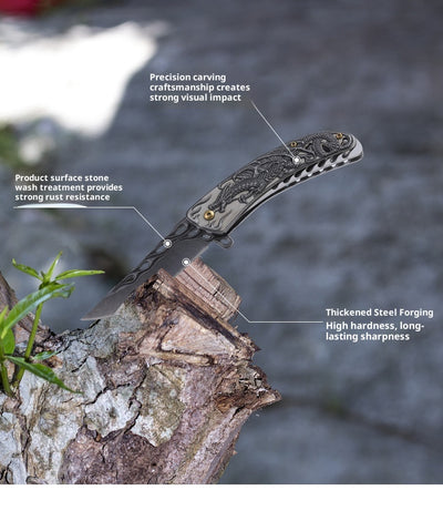 Cuchillo Táctico Plegable de Acero Inoxidable para Camping y Defensa Personal - Image 10