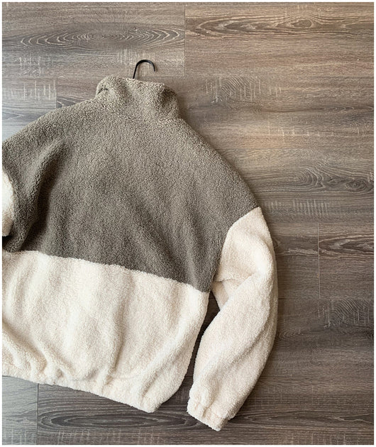 Chaqueta de Polar con Cuello Alto y Contraste para Otoño e Invierno - Image 11