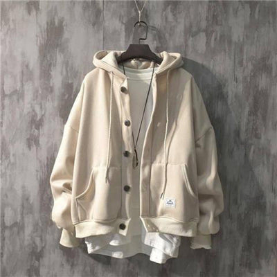 Cardigan Abrigo Hombre Otoño Invierno - Suéter Polar Holgado Talla Grande