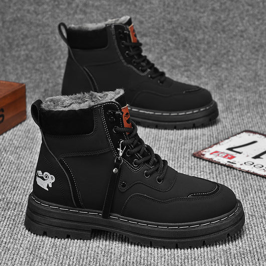 Botas Martin Altas de Cuero Genuino Estilo Británico para Hombre - Image 4