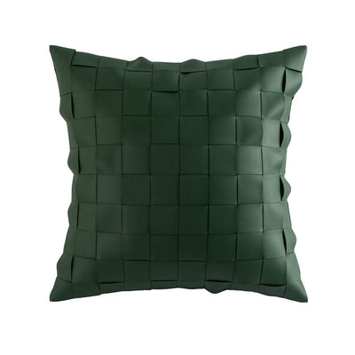 Funda de Almohada de Cuero PU con Diseño Geométrico y Tela Tecnológica - Image 23
