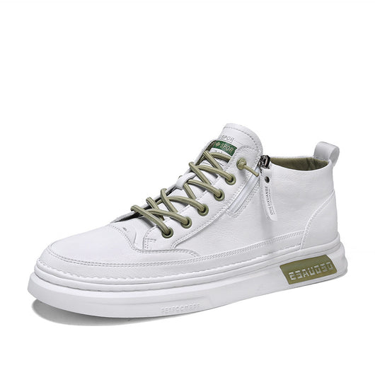 Tenis Casuales de Cuero Suave para Hombre con Caña Alta - Image 2