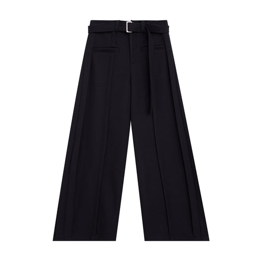 Pantalón Ancho con Cintura Deconstruida y Líneas Tridimensionales - Image 9