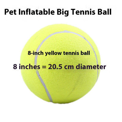 Large 8.5 inch (21.5 cm) yellow tennis ball, ideal for pet play or dog training. - Image 8