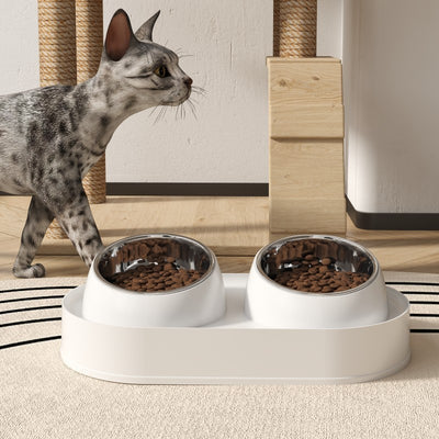 Comedero Doble Elevado para Mascotas con Protección Cervical y Base Antideslizante - Image 3