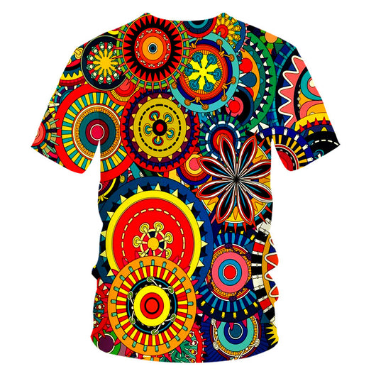 Playera Casual Estampado Psicodélico 3D con Tecnología Transpirable - Image 22