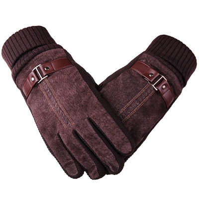 Guantes de Piel de Cerdo para Hombre Invierno Esquí Conducción Outdoor