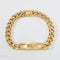 Pulsera de Oro para Hombre con Placa Curva y Diseño de Malla - Brazalete Hip-hop Elegante