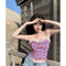 Top Tomara que Caia com Flores - Design Envolvente e Sexy
