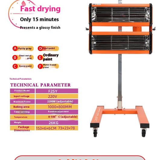 Lámpara de Secado Profesional para Pintura Automotriz - Image 10