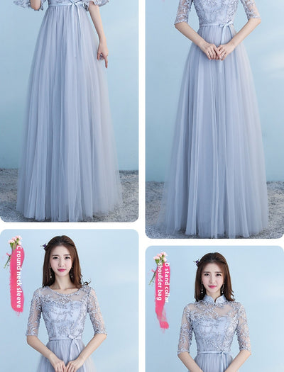 Vestido Largo Azul para Damas de Honor - Elegancia para Bodas y Eventos - Image 17