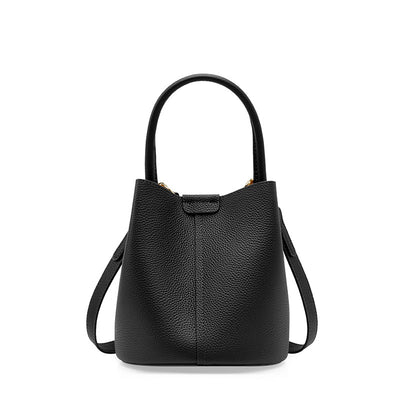 Bolsa Crossbody de Cuero Genuino para Mujer - Diseño Bucket - Image 4