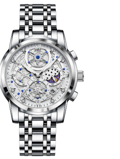 Reloj de Lujo Resistente al Agua con Diseño Calado y Esfera Extragrande - Image 10