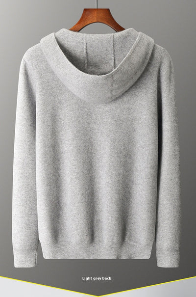 Cardigan de Lana con Cierre y Capucha para Hombre - Image 19