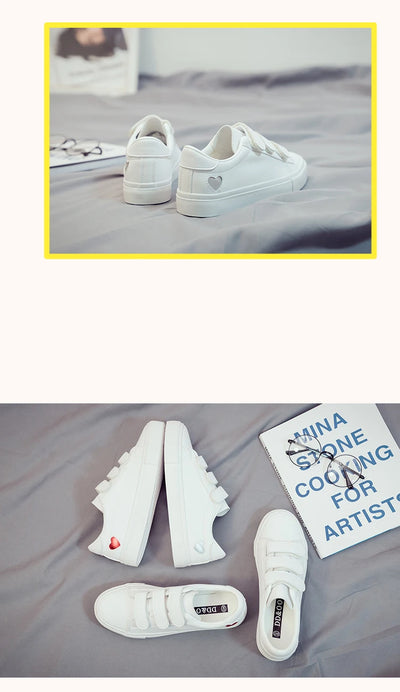 Tenis Escolares Blancos Estilo Coreano - Image 15