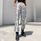 Pantalón Sudadera Estampado Dragón Cintura Alta