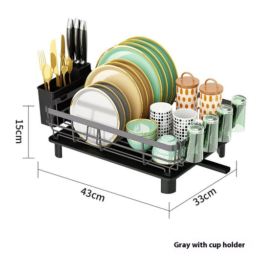 Escurridor Organizador de Cocina de Dos Niveles para Platos y Tazones - Image 9