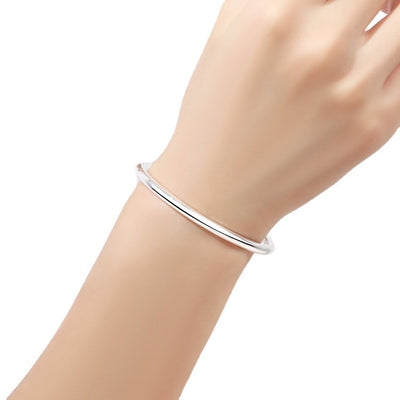 Pulsera de Plata Pura 9999 Cierre Fijo Diseño Minimalista para Mujer - Image 5