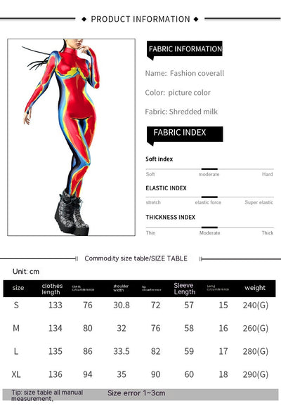 Jumpsuit Estampado 3D con Botones y Manga Larga - Image 7