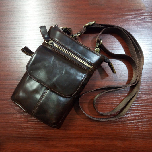 Bolsa de Cuero para Hombre Multifuncional con Compartimentos - Bandolera Deportiva - Image 9