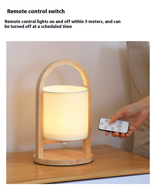 Lámpara Nocturna Minimalista de Madera con Control Remoto y Carga Inalámbrica - Image 11