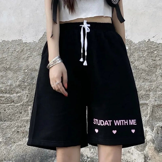 Shorts Deportivos Cintura Alta Sueltos Negros para Mujer - Efecto Adelgazante - Image 2