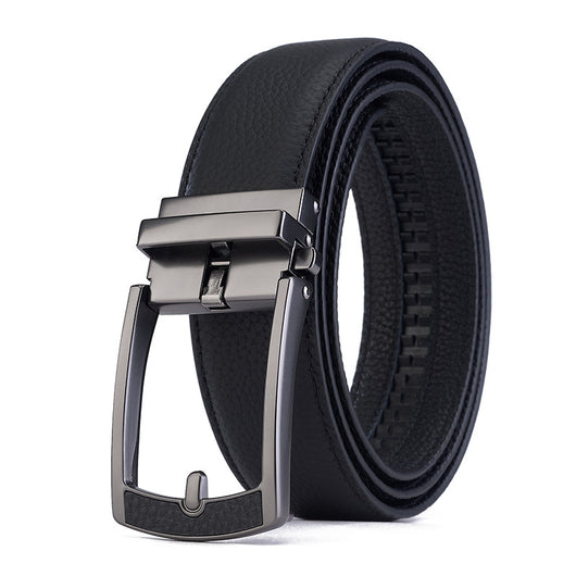 Cinturón de Cuero para Hombre con Hebilla Automática y Textura Grabada - Image 5