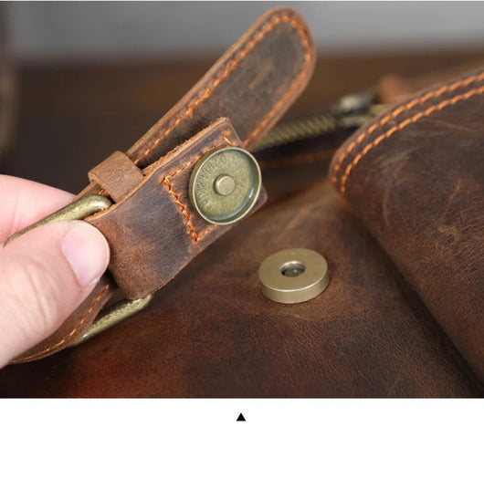 Mochila de Cuero Vintage Crazy Horse de Gran Capacidad - Image 19