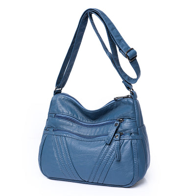 Bolso Bandolera de Cuero Suave para Mujer con Múltiples Compartimentos - Image 6