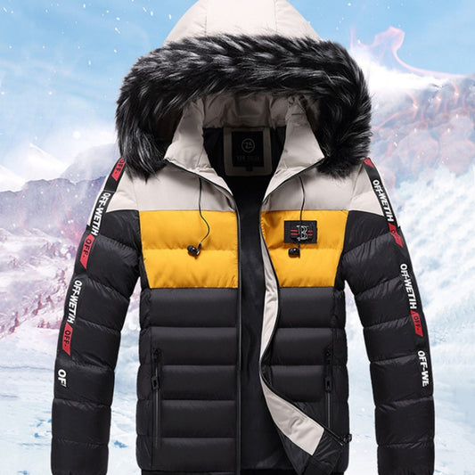 Chaqueta Impermeable para Hombre con Capucha Acolchada - Invierno