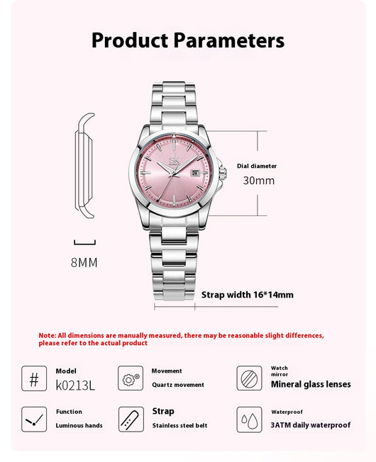 Reloj Elegante para Mujer Acero Inoxidable Resistente al Agua - Image 17