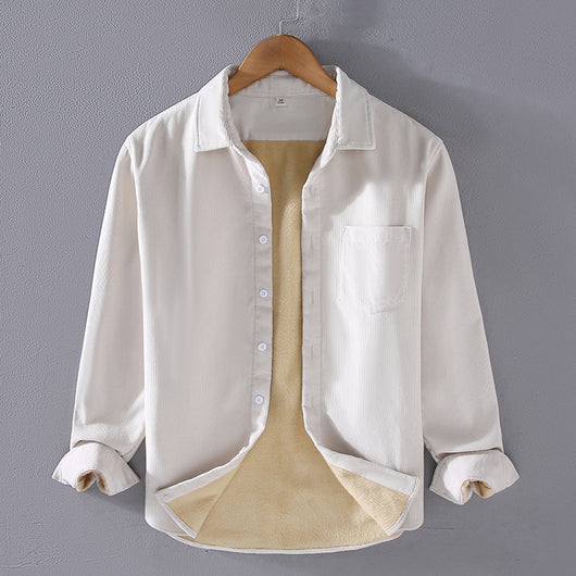 Camisa Acolchada de Pana con Cuello Cuadrado para Hombre - Image 6