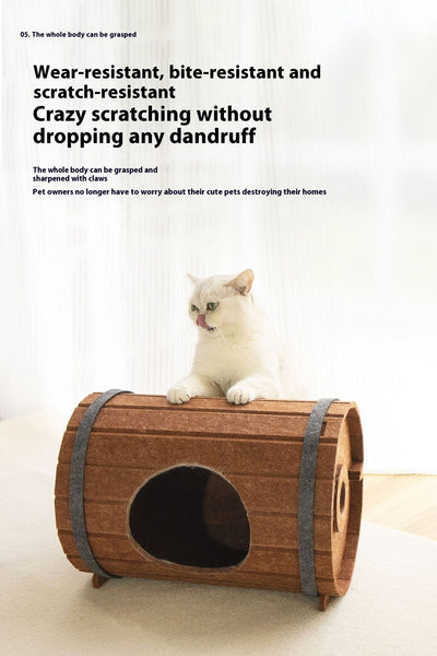 Cama para Mascotas Tipo Barril de Vino con Tablero de Fieltro - Image 15