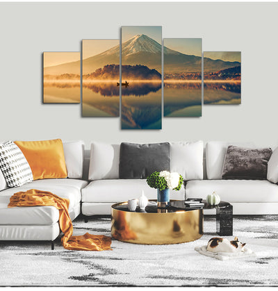Cuadro Decorativo Paisaje Montaña y Lago - Lienzo Artístico para Pared - Image 4