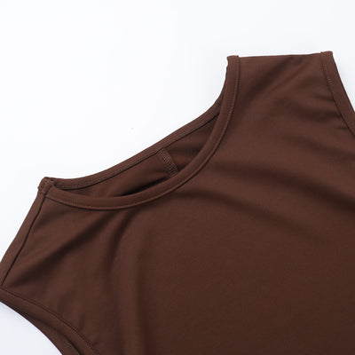 Jumpsuit Deportivo Espalda Descubierta Ajustado en Colores Sólidos - Image 23