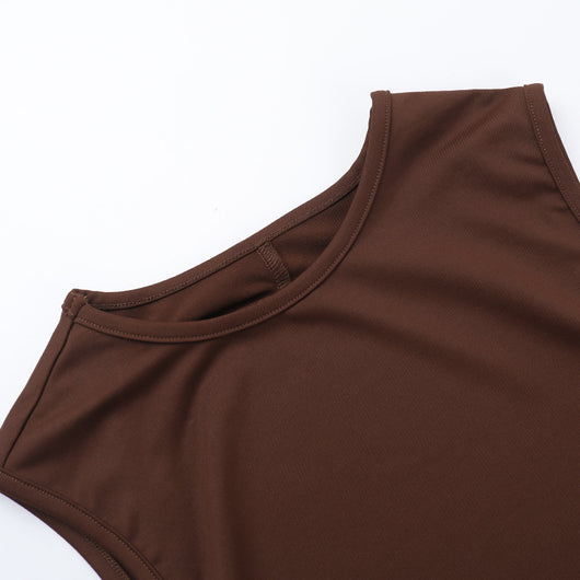 Jumpsuit Deportivo Espalda Descubierta Ajustado en Colores Sólidos - Image 23