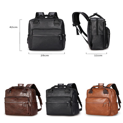 Mochila de Viaje Ejecutiva de Cuero PU con Gran Capacidad - Image 11
